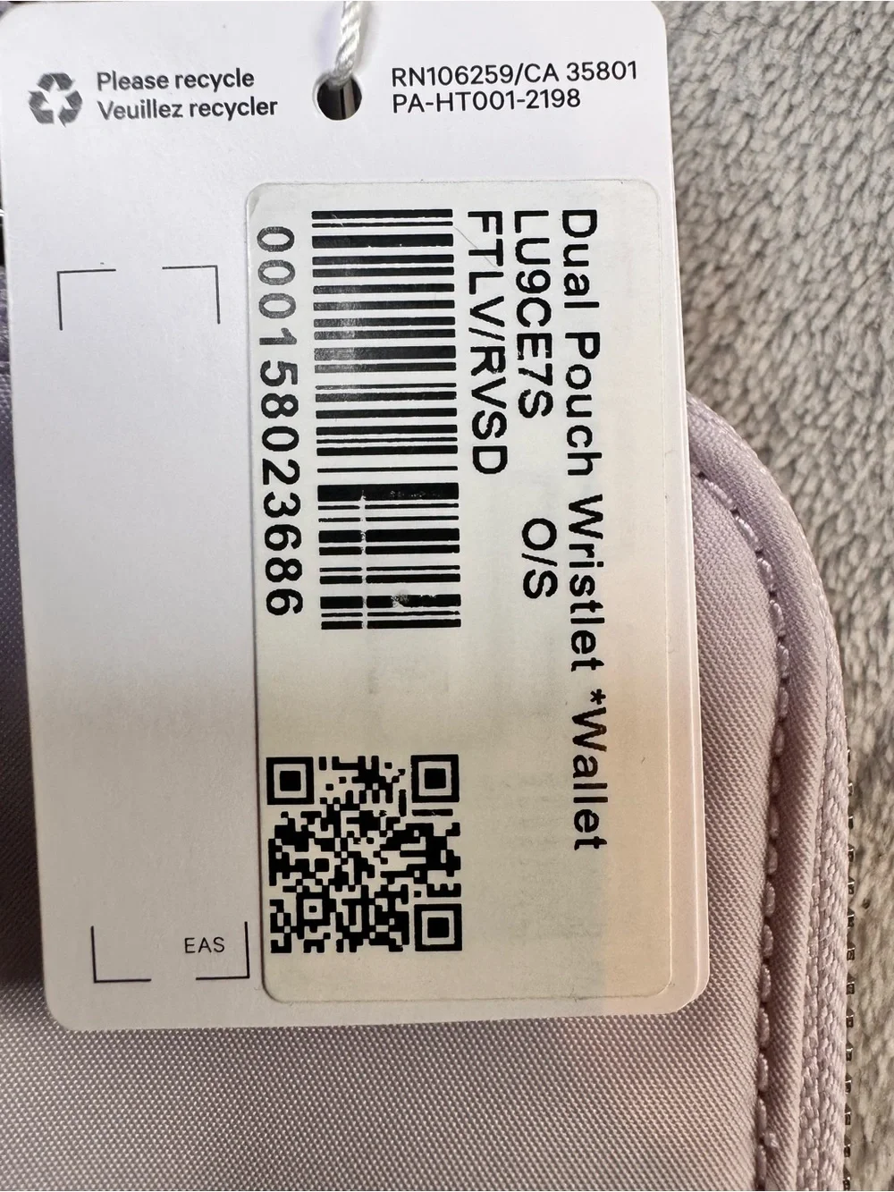 lululemon athletica Dual Pouch Wristlet in Light Lilac and Cobalt